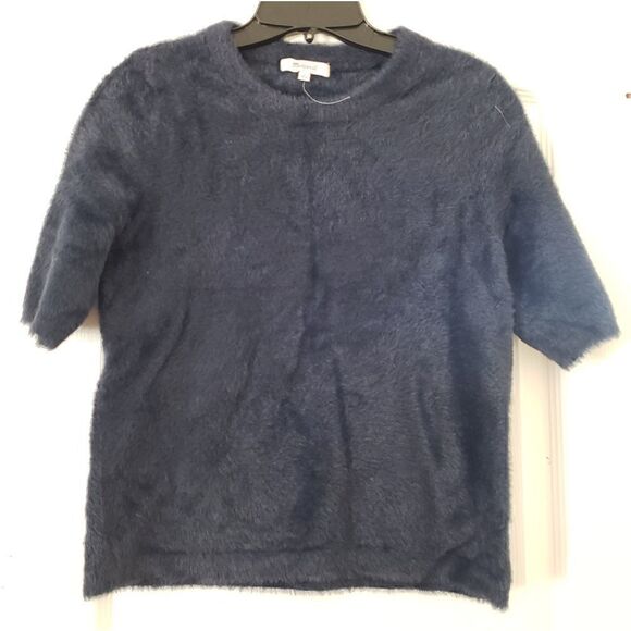 Nwot Madewell fuzzy blue sweater top M - Picture 1 of 5